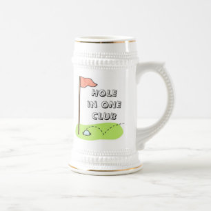 Chope À Bière Trou de golf dans un Stein personnalisé