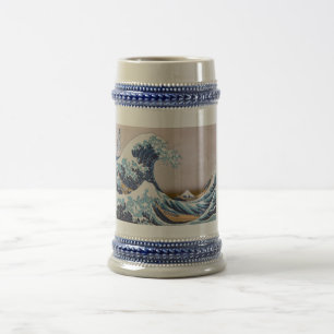 Chope À Bière Tsunami Grande Vague au large de Kanagawa Japon pa