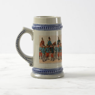 Chope À Bière Uniformes d'Autriche Hongrie lithographe bière ste