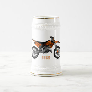 Chope À Bière Vélo droit hors route moto / motocross dessin anim