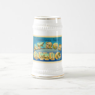 Chope À Bière Vieux souvenir de Vintage voyage d'Akron Ohio OH