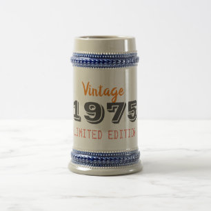 Chope À Bière Vintage 1975 50e anniversaire Bière Stein - Limite