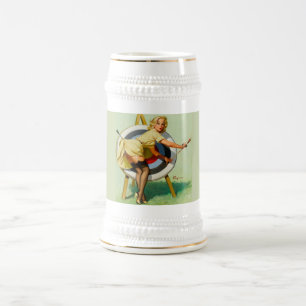 Chope À Bière Vintage Bullseye Beer Stein