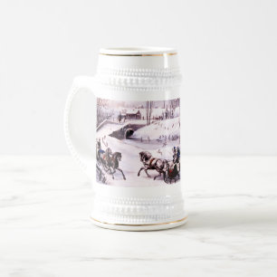 Chope À Bière Vintage hiver Pays Scène Noël Cadeau