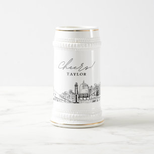 Chope À Bière Virginia Beach Cadeau personnalisé Bière Stein