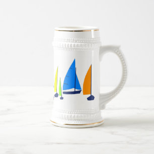 Chope À Bière Voiliers ensoleillés lumineux - Stein