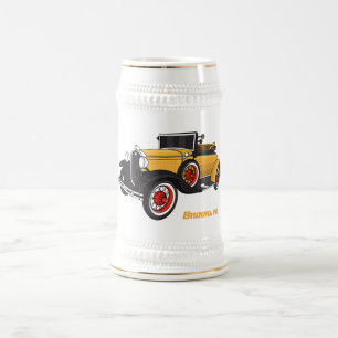 Chope À Bière Voiture jaune classique 1931