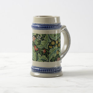 Chope À Bière William Morris Fleurs florales Carnation vert rose