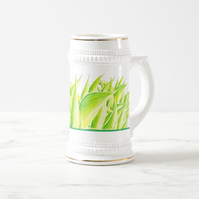 Chope À Bière Zebra Iris sur un Stein (Devant droit)
