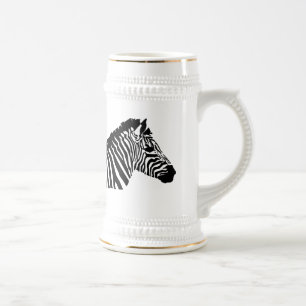 Chope À Bière Zèbre de silhouette