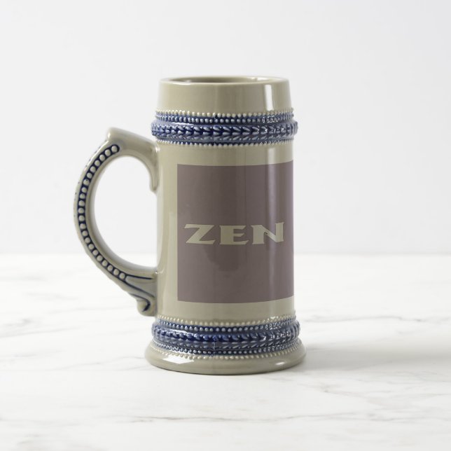 Chope À Bière Zen blanc gris stein (Gauche)