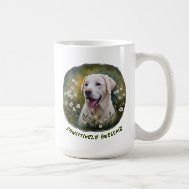 Chope blanche labrador d'une grande beauté (Droite)