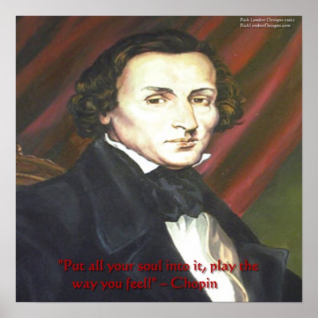 Chopin Comment Jouer Citation Poster (Devant)