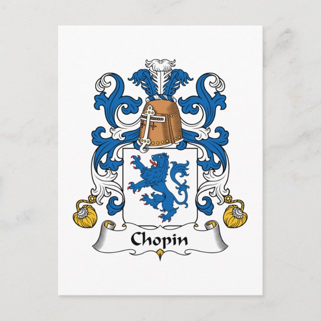 Chopin Family Crest Postcard (Front)