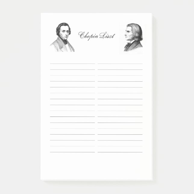Chopin Liszt shopping list Post-it Notes (Front)