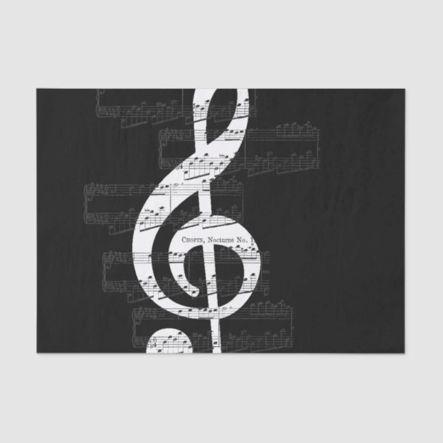 Chopin Nocturne Treble Clef Op. 9, No. 1 Tissue Paper (Front)