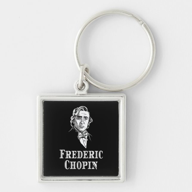Chopin Portrait Classical Music Keychain (Front)