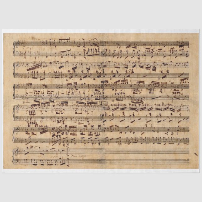 Chopin sheet music decoupage paper (Front)