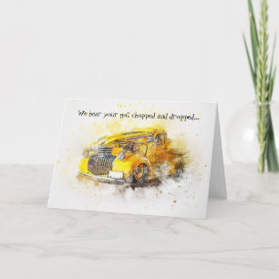 Chopped & Dropped Classic Truck Get Well Card
