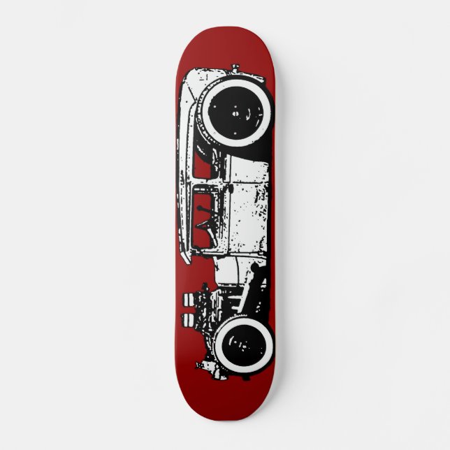 Chopped Hot Rod/Rat Rod Deck Skateboard (Front)