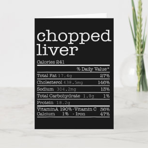 Chopped Liver Nutrition Facts Thanksgiving Christm Card