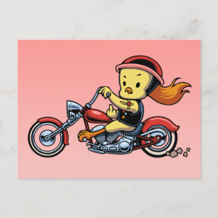 Chopper Chick -notx Postcard