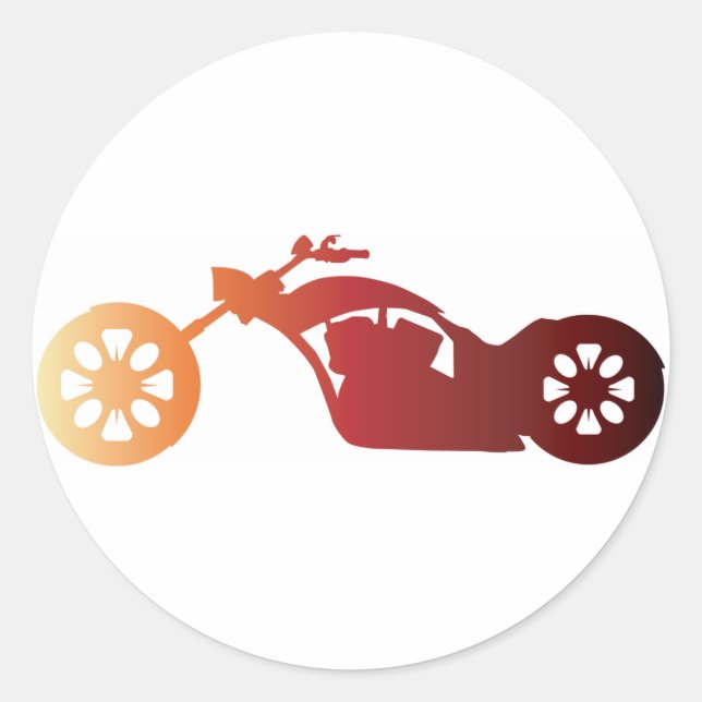 CHOPPER CLASSIC ROUND STICKER (Front)