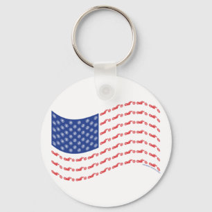 Chopper-Flag-Wave Keychain