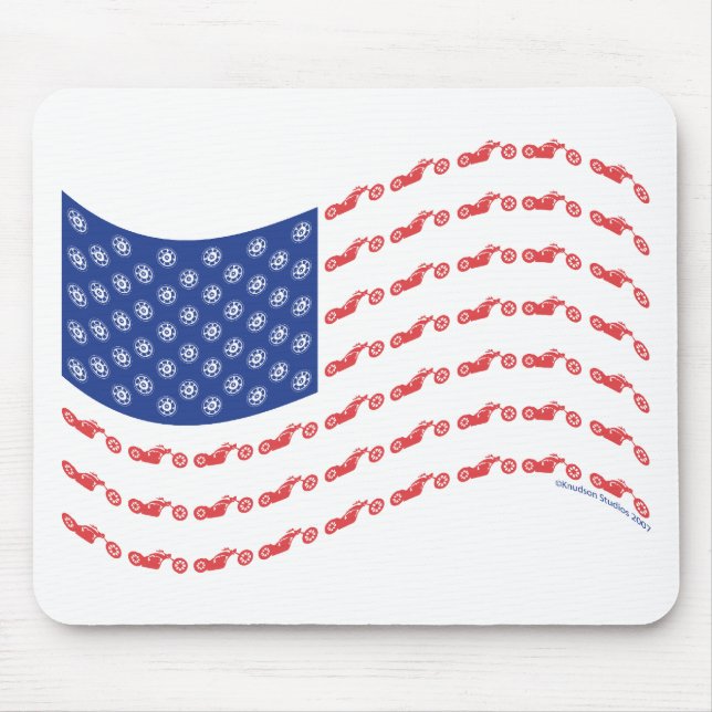 Chopper-Flag-Wave Mouse Pad (Front)