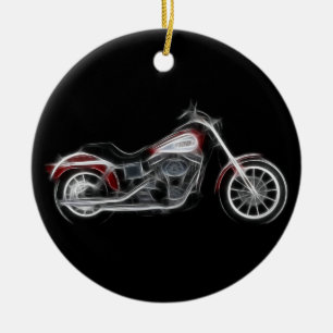 Chopper Hog Heavyweight Motorcycle Ceramic Ornament