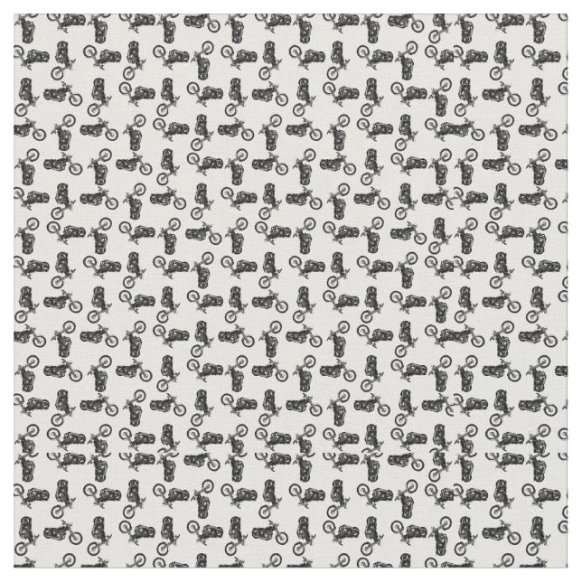 Chopper Mania Print Pattern Fabric (Close Up)
