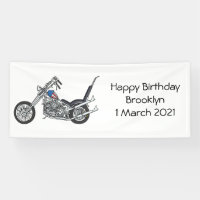 Chopper Motorcycle 1950 cartoon illustration