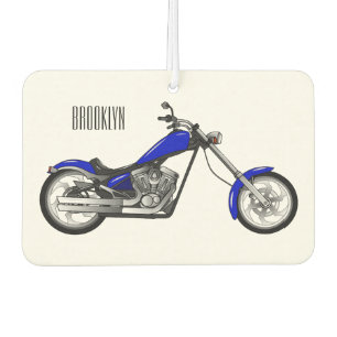 Chopper motorcycle cartoon illustration air freshener