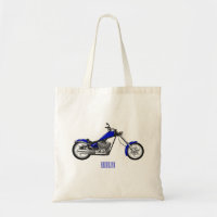 Chopper motorcycle cartoon illustration