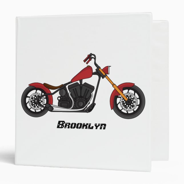 Chopper style motorcycle illustration binder (Front/Inside)