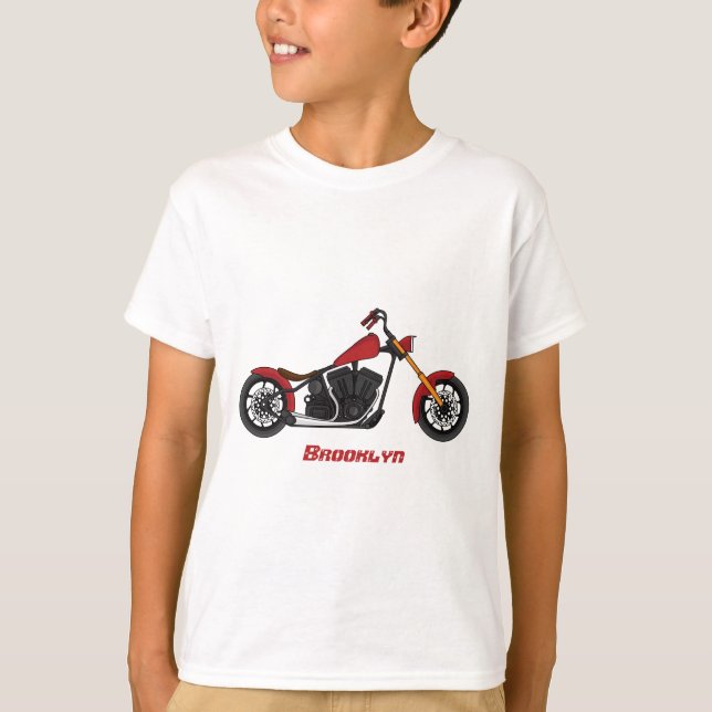 Chopper style motorcycle illustration T-Shirt (Front)