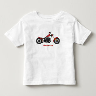 Chopper style motorcycle illustration toddler t-shirt