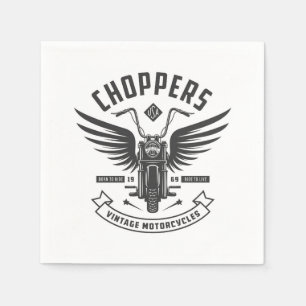 Choppers Vintage Motorcycles Napkin