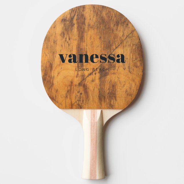 Chopping Block Minimal Modern Classic Name Ping Pong Paddle (Front)