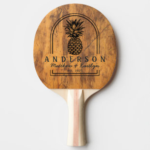 Chopping Block Pineapple Wedding Arch & Name Ping Pong Paddle