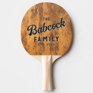 Chopping Block Retro Family Name & Year Ping Pong Paddle