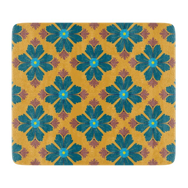 Chopping Board with colorful floral (Front)