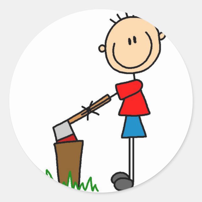 Chopping Wood Sticker (Front)