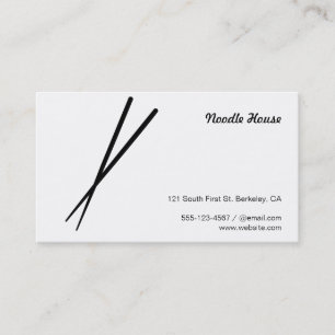 Chopsticks (variation black) business card