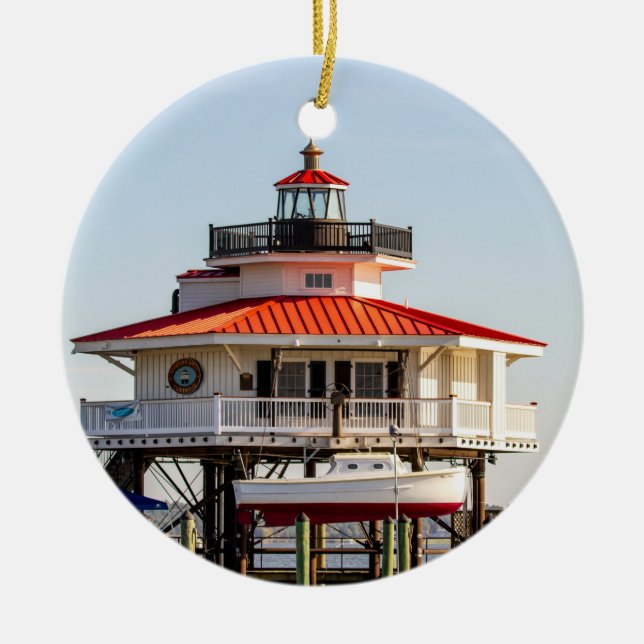 Choptank River Lighthouse Ceramic Ornament (Front)