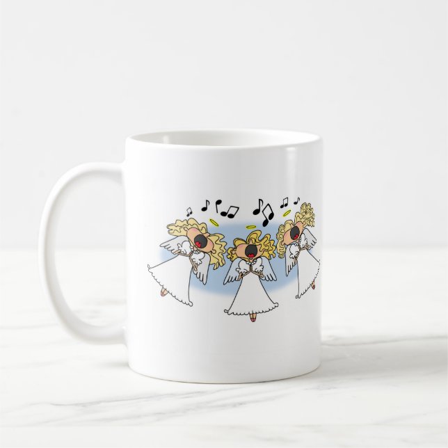 Chorale de dessin animé Angels Café Mug (Gauche)