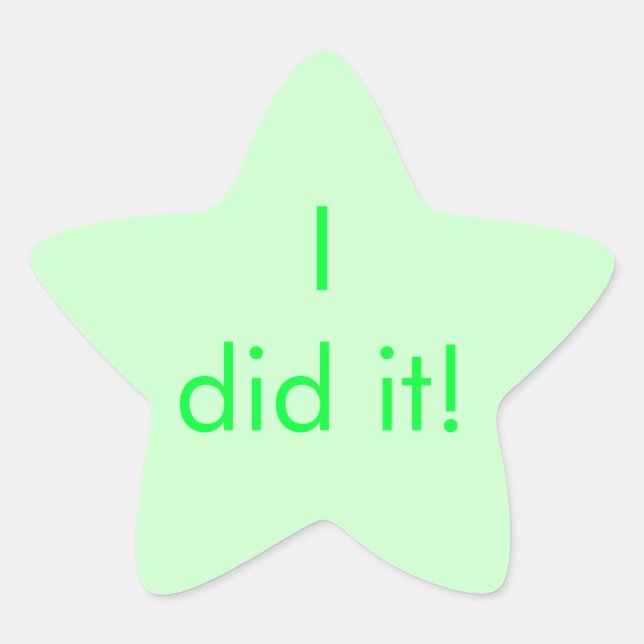 Chore Chart Sticker "Je l'ai fait!" (Devant)