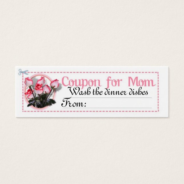 Chore Coupon for Mom (Front)