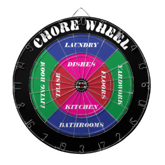 Chore Wheel Dartboard with Customizable Chores