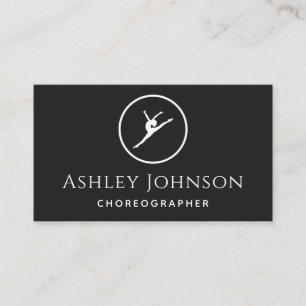 Choreographer Dancer Plain Simple Clean Layout  Business Card